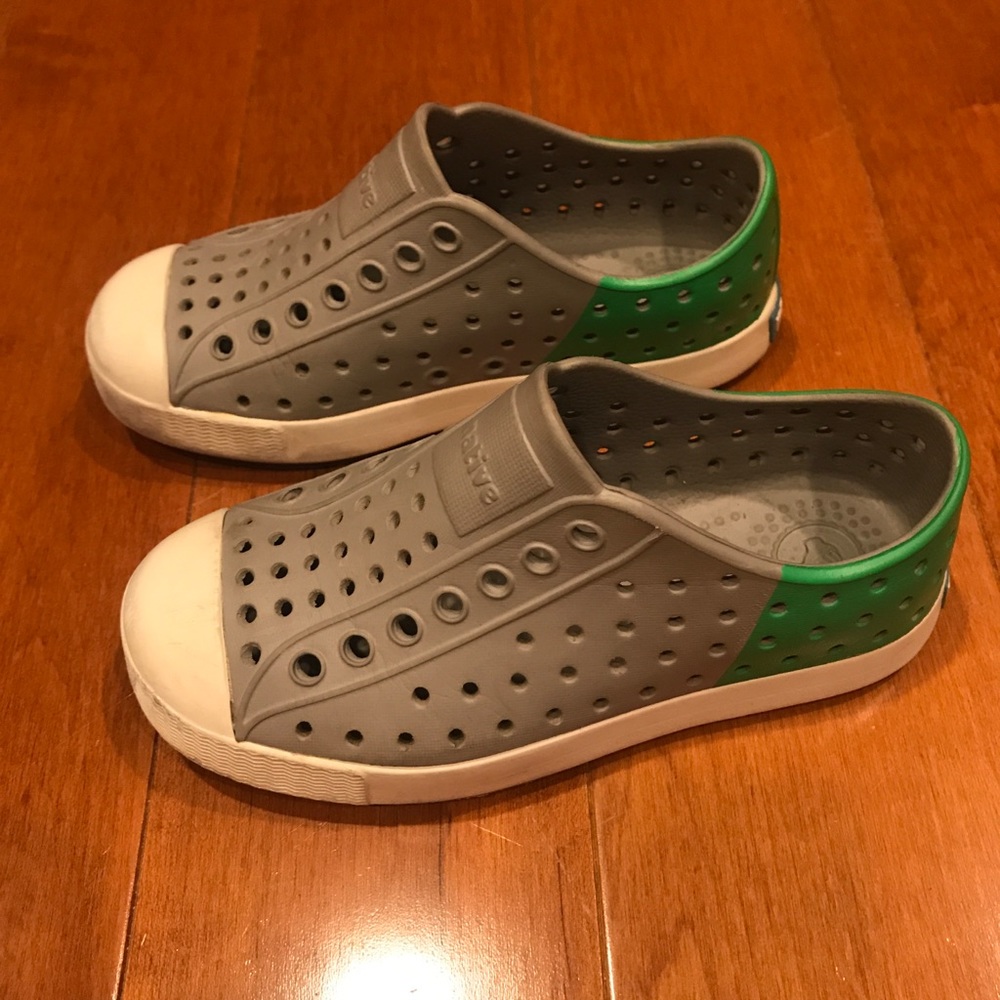 Native Shoes grey and green 11c